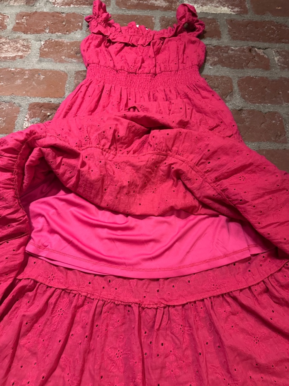 NWT Laundry By Shelli Segal Bright Pink Rose Size 4 Off the Shoulder Maxi Dress - Picture 12 of 16